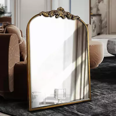 Arched MirrorGold Traditional Vintage Ornate Baroque MirrorAntique Brass Mirro • $165.58