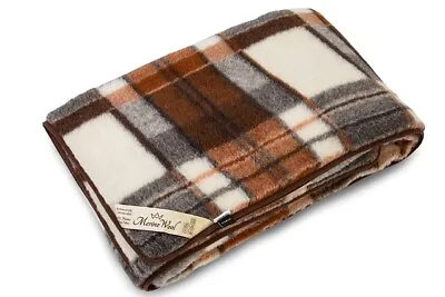 MERINO WOOL BLANKET / THROW NATURAL BED THROW ALL SIZES All Season • £89