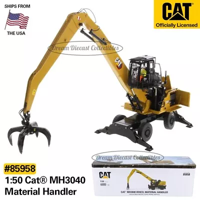 ⭐ 1:50 Cat Caterpillar Mh3040 Wheel Material Handler Diecast Masters 85958 ⭐ • $224.99