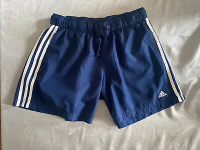 Mens Gym Shorts Scally Blue L Track Suit Trackie Nylon  00’s 90’s Vintage • £14