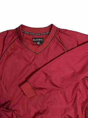 SHARP!! FootJoy Men’s Size L Golf V-Neck Long Sleeve Windshirt Windbreaker D-18 • $27.99