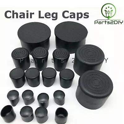£2.94 • Buy 4x Round Chair Leg Cap Rubber Feet Protector Pads Furniture Table Covers Bottom