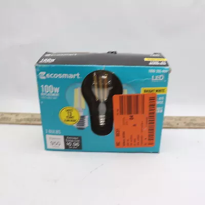 (3-Pk) Ecosmart LED Dimmable Bulb White Bright White 120V/100W 3000K 950LM • $21.54