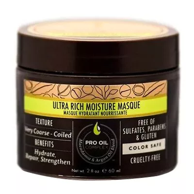 Macadamia Oil Ultra Rich Moisture Masque 2 Oz • $8.32