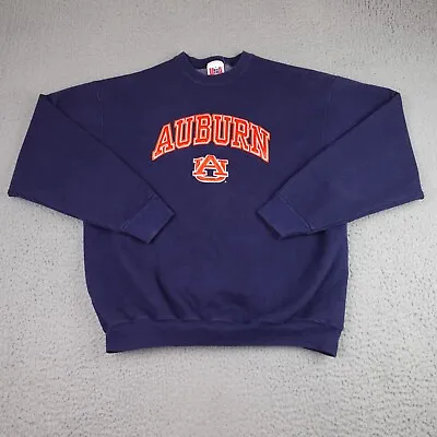 Vintage Auburn Tigers Sweatshirt Mens 2XL Blue Crewneck Football USA Sport Club • $23.96