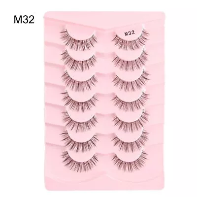 3D Natural False Eyelashes Faux Mink Lashes Manga Lashes Clear Band Lashes • £4.85