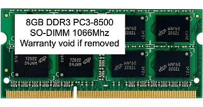 8GB DDR3 1066 MHz PC3-8500 SODIMM 204 Pin Laptop Memory RAM Apple Mac Book Pro • $14.99