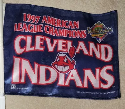 Cleveland Indians Chief Wahoo Car Flag 1997 World Series 2 Sided Heavy Duty Flag • $9.99