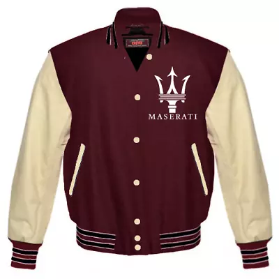 Maserati Car Varsity Jacket Small Med Large XL 2XL 3XL • $218.48