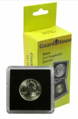 10 Guardhouse Tetra 2x2 Coin Holder Snap Capsule 24.3mm Washington Quarter Case • $8.88