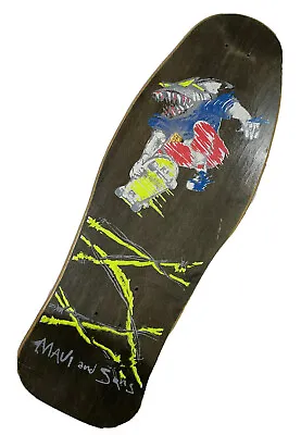 VTG Maui And Sons California 1980s 1990 Shark Surf Skateboard Deck NEW G&S RARE • $220