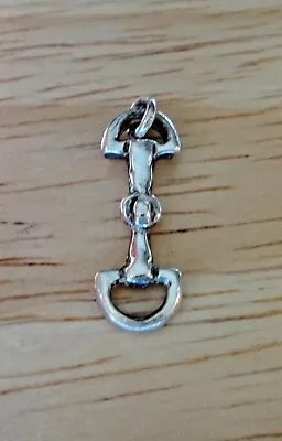 Sterling Silver 20x7mm Horse Riding Tack Snaffle Bit Charm • £21.25