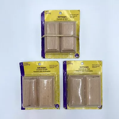 Lot Of 3 2-Packs Of Dritz Quilting Wooden Quilt Hangers Ready To Stain Or Paint • $21.24