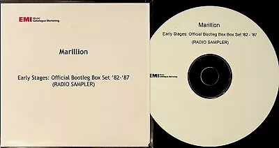 MARILLION Early Stages 82-87 Bootleg Box Set PROMO Sampler CD (2008 RARE) Live • £17.99