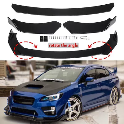 $79.48 • Buy For 15-20 Subaru WRX STI V-Limited Style Front Bumper Lip Splitter Chin Spoiler
