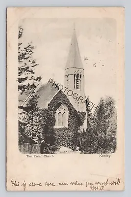 Postcard UK Kenley Parish Church AJ Bennett Purley P/m 1904 (I2) • £6.99