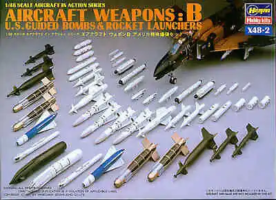 Hasegawa X48-02 1:48 Aircraft Weapons Set B - US Guided Bombs And Rocket Launche • £14.39