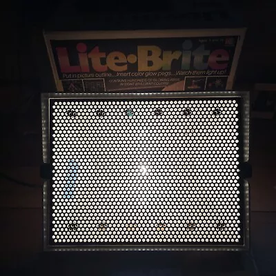 Vtg Lite Brite Game Works Complete With Sheets And Pegs Orig Box & Papers • $24.88