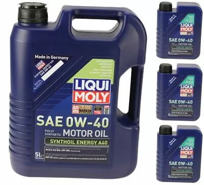 LIQUI MOLY 0W-40 Full Synthetic Synthoil Engine Motor Oil A40 8 Liters • $104.98