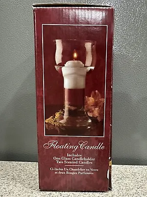 Indiana Glass Lancaster Colony Floating Candle Holder Clear No Candles Orig Box! • $9