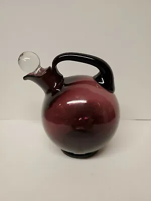 Cambridge AMETHYST *6 3/4  BALL DECANTER W/STOPPER*3400/92 • $41.99