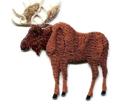 IRON ON PATCH MOOSE 2 3/4 X 3 Inch • $3.99