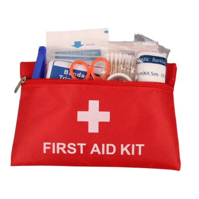 £5.99 • Buy 79pcs First Aid Kit Bag All Purpose Emergency Survival Home Car Medical Bag
