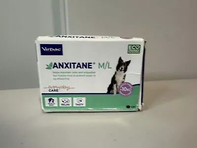 Virbac Anxitane M/L Everyday Care 30 Tablets New In Box Ex 3/2025 • $13