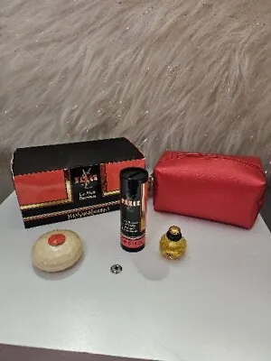VINTAGE Yves Saint Laurent Travel Bag W/ Perfume Dusting Powder Soap New In Box • £80.76