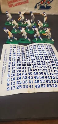 VIntage Tudor ELECTRIC FOOTBALL NFL TEAM Of 11 New York Giants WHITE + STICKERS! • $19.99