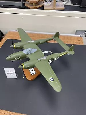 P-38 Lighting Lockheed Gunship Airplane Desktop Wood Model Large War • $150