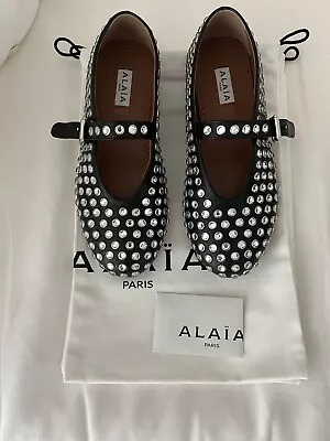 Alaia Ballerina Rhinstone Mary Jane Flats Eu37 Us 7 • $1200