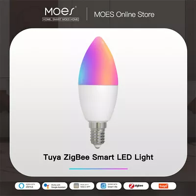 5W Tuya Wifi RGB Smart LED Light Bulb Warm Cool White Dimmable Lamp E14 • $11.72