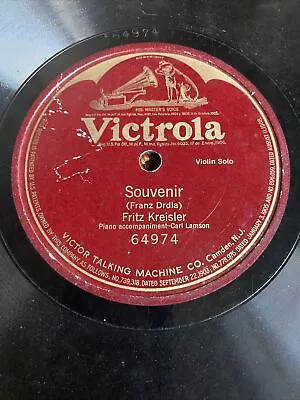 Fritz Kreisler - Souvenir - Victrola 78rpm Violin Solo • $9.49