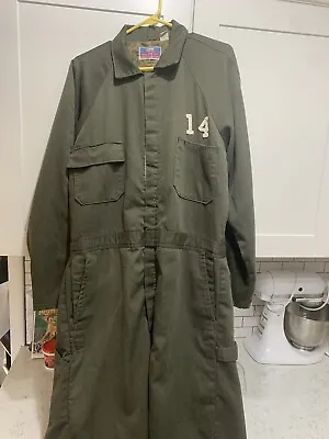 VINTAGE SEARS TexGreen Coveralls Mechanic Suit Halloween Myers Cosplay 42-T 🔧🧰 • $75
