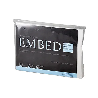 Allergen  Dust Mite Waterproof Pillow Cover Encasement -100% Cotton • $10.95