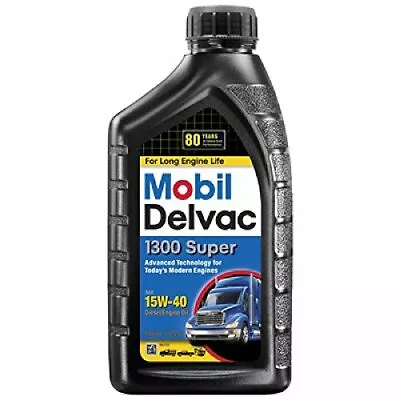 Mobil (120429-6PK) Delvac 1300 Super 15W-40 Motor Oil - 1 Quart (Pack Of 6) • $72.81