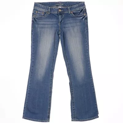 Maurices Bootcut Jeans Size 9/10 Short Juniors Low Waist Blue Measures 33 X 29 • $17.99