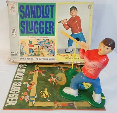 Vintage 1968 Milton Bradley Sandlot Slugger Spring Action Baseball Game #4840 • $25