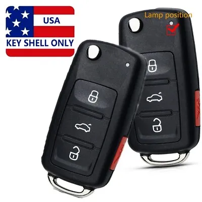 2x New Replacement Remote Key Fob Flip Case For Volkswagen - Shell Only • $14.95