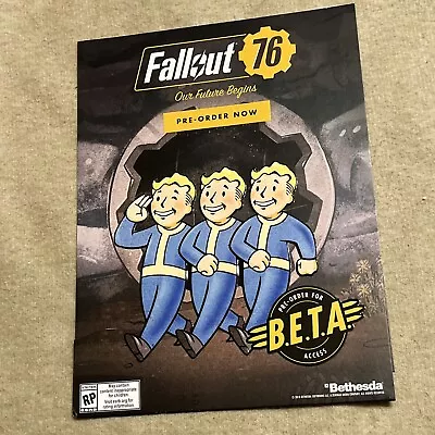 Bethesda Fallout 76 Promo Table Top Standee & Display Box! Never Displayed! • $299.99