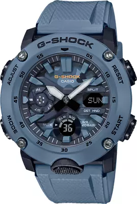 Casio Men's Watch G-Shock Quartz Blue Camouflage Dial Resin Strap GA2000SU-2A • $102.95