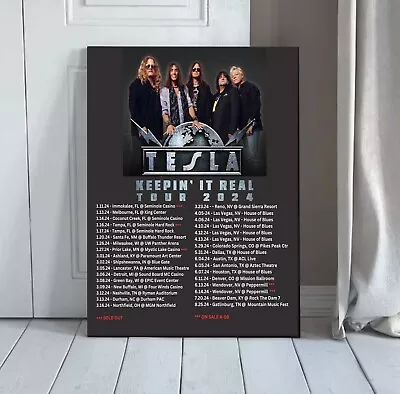 TESLA Band Keepin' It Real U.S. Tour 2024 Poster • $14.99