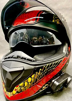 VOSS 989 MOTO-V ROY CLEO Full Face Helmet - Size S 55-56 Cm + FodSports FX6 • $219.99