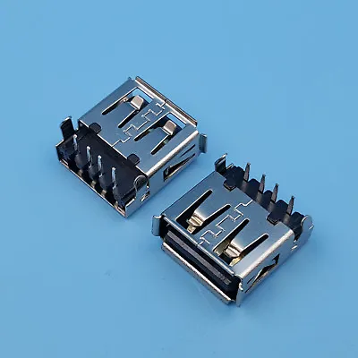 $1.90 • Buy 10Pcs Black USB Type A 4Pin Female 90 Degrees DIP Socket PCB Mount Connector