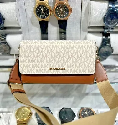 Michael Kors Women Lady Zip Around Wallet Crossbody Bag Handbag Messenger Purse • £153.31