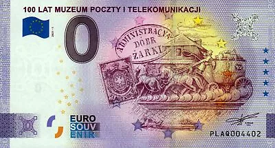 Zero Euro Note - 0 Euro - Poland - Muzeum Poczty I Telekomunikacji 2021-1 Years • £6.76