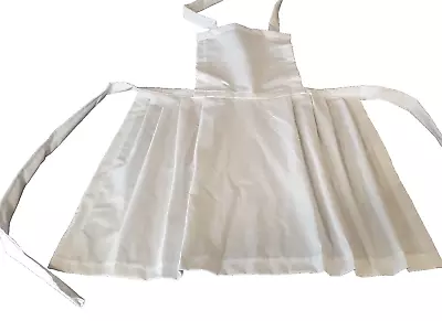 Childs Girls White Full  Pinafore  Apron  /victorian  Edwardian  Maid Ww1 • £6.99