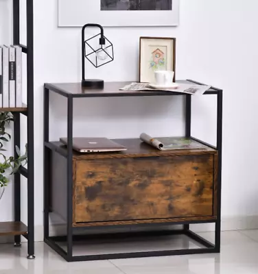 £54.99 • Buy Industrial Side Cabinet Vintage Storage Sideboard Rustic Hallway Console Table