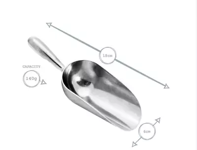 Metal Sweet Scoops 5oz For Candy Buffet Kitchen Food Ice Scoop High Quality • £6.75